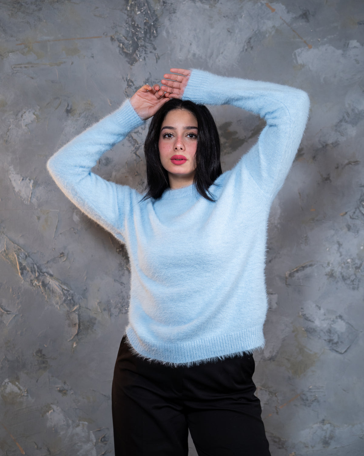 Round mohair - BABY BLUE