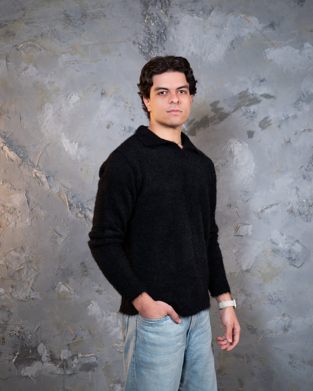 Polo mohair - BLACK