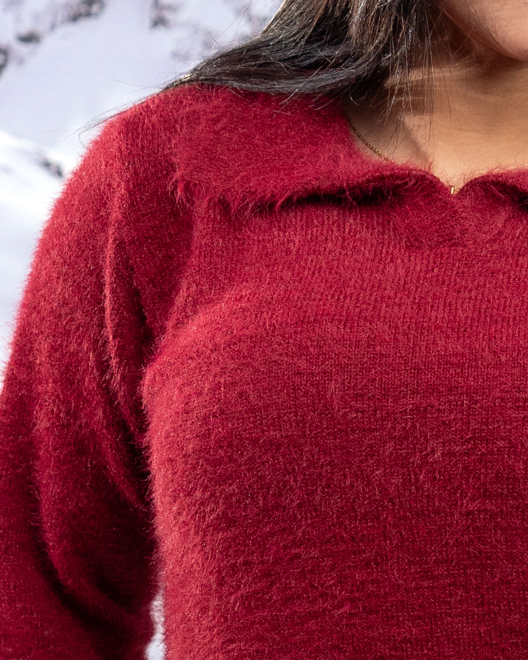 Polo mohair - BURGANDY