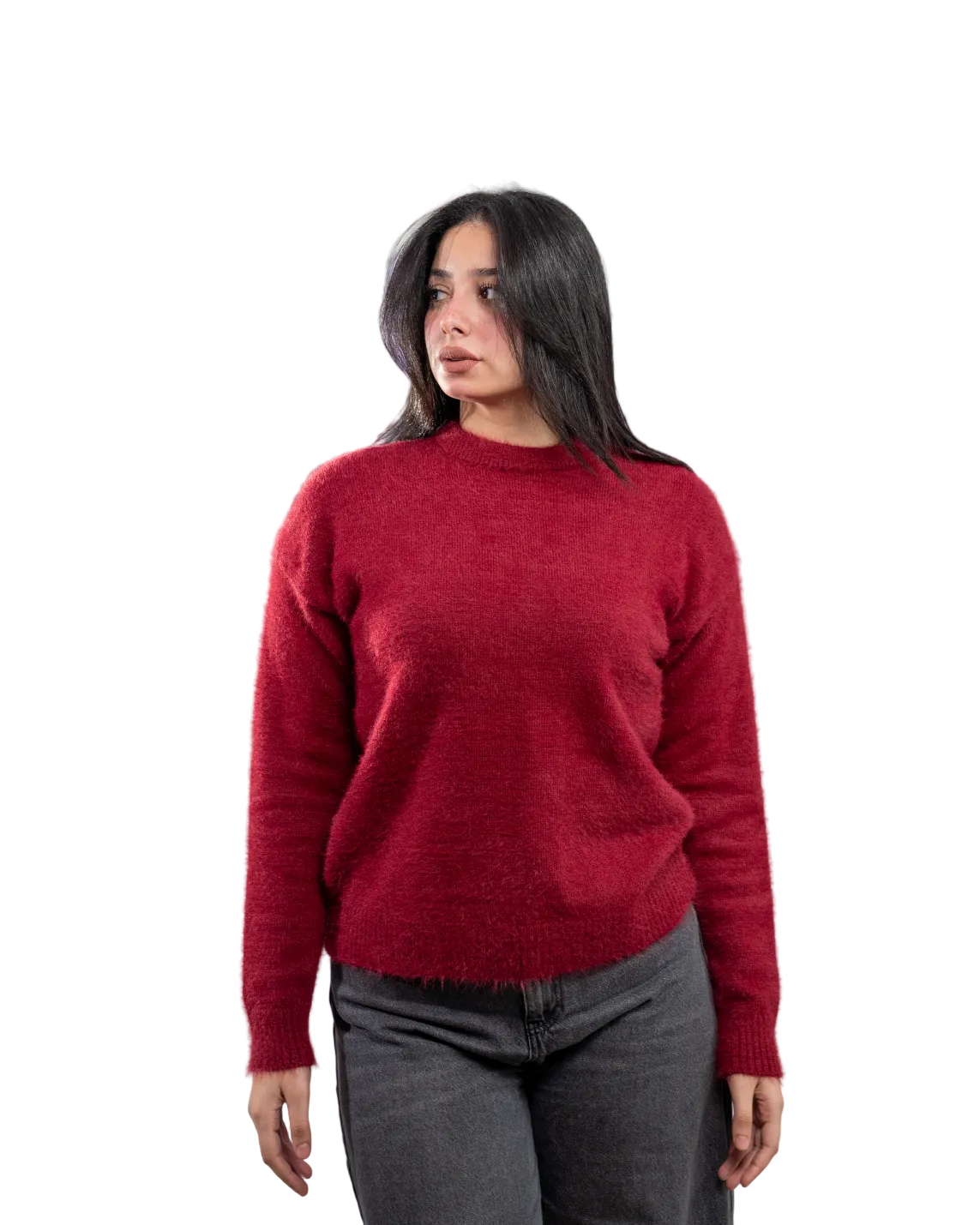 Round mohair - BURGANDY