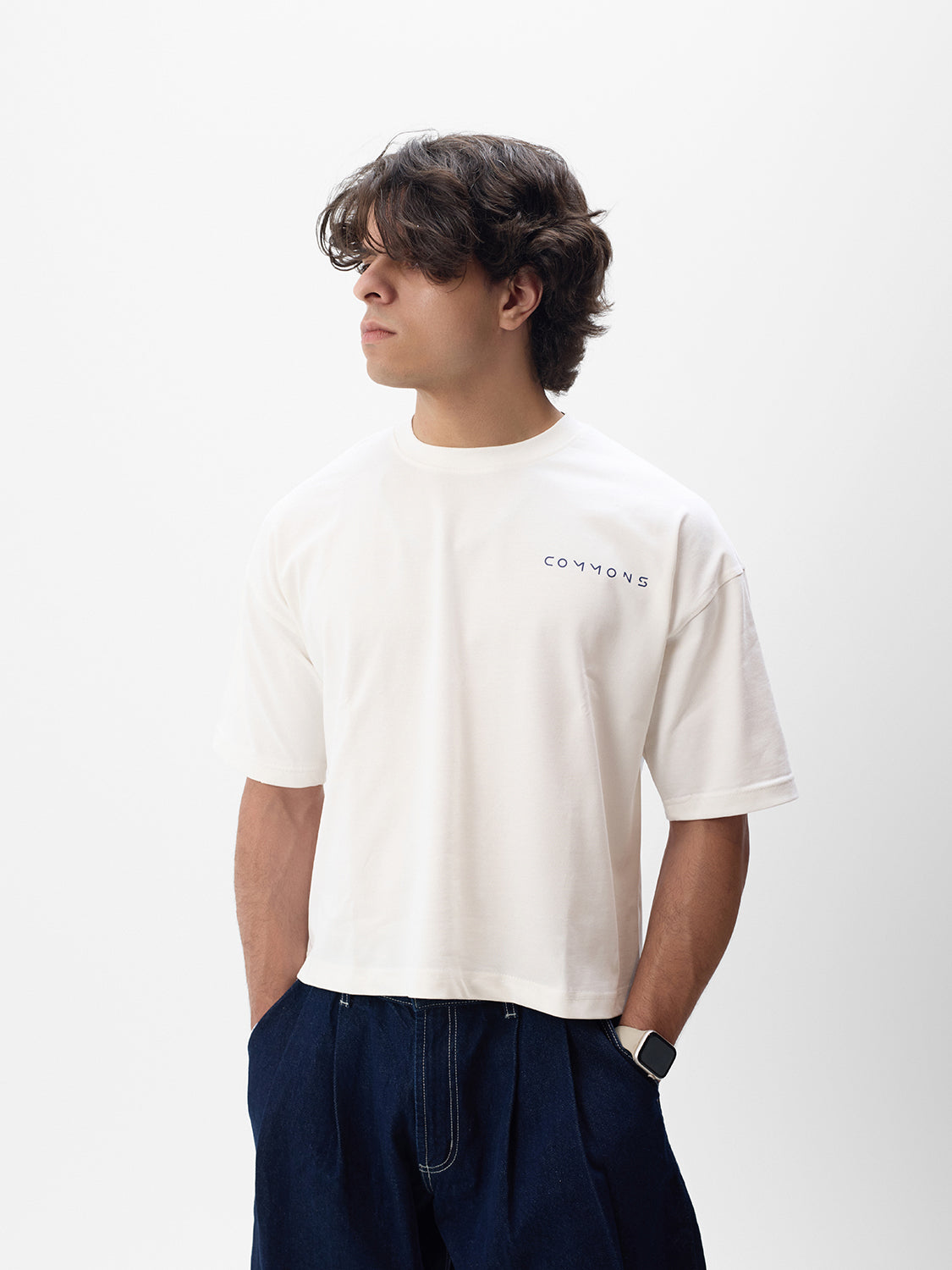 White oversized boxy fit