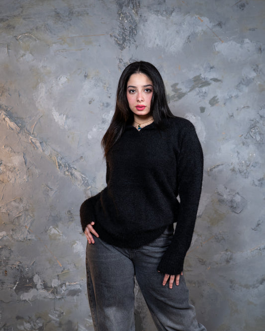 Polo mohair - BLACK