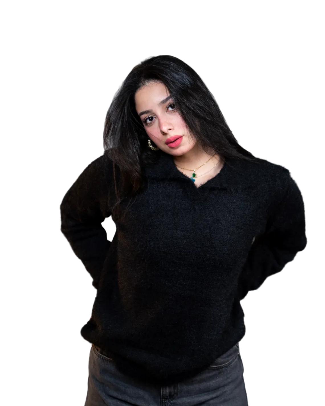 Polo mohair - BLACK
