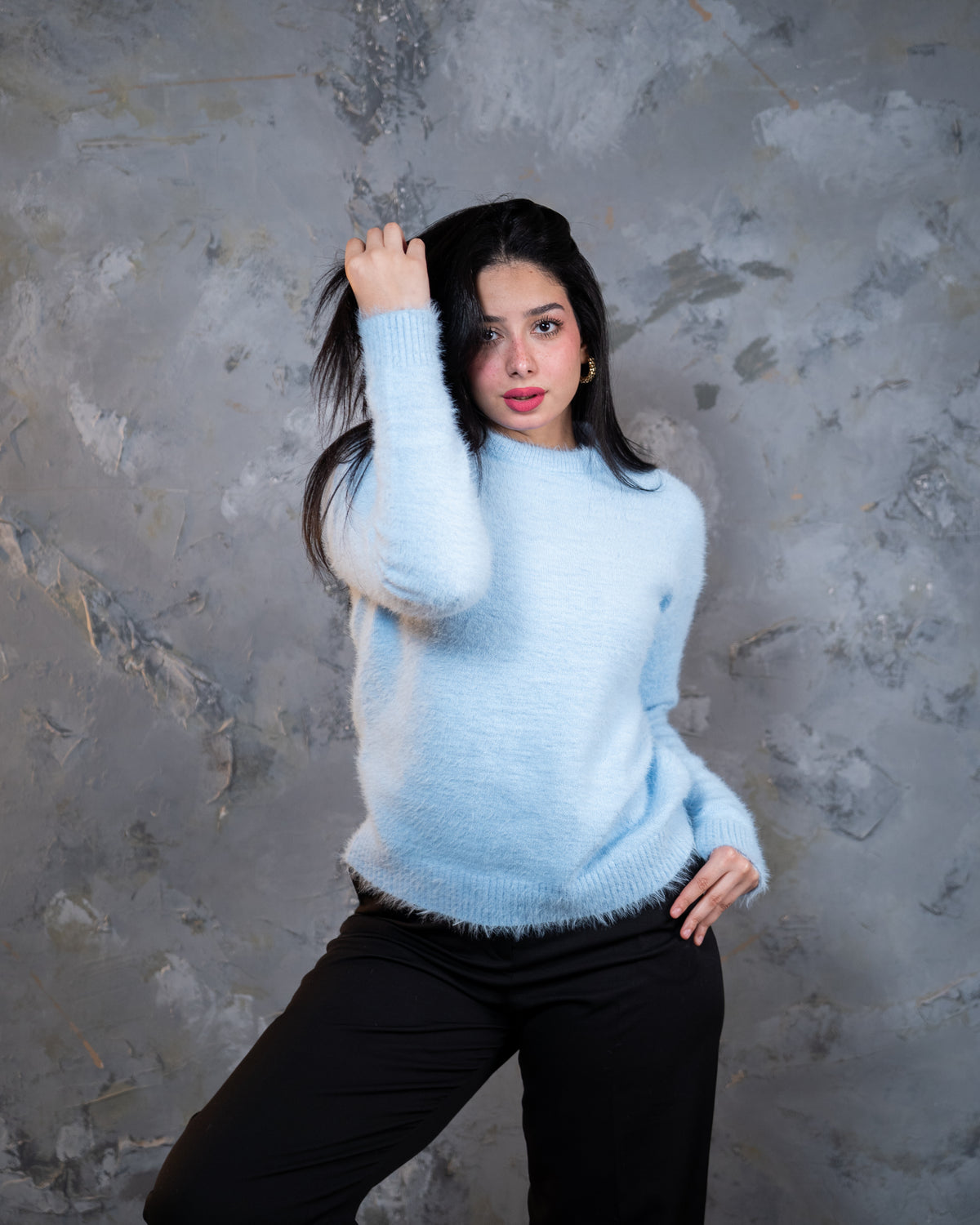Round mohair - BABY BLUE