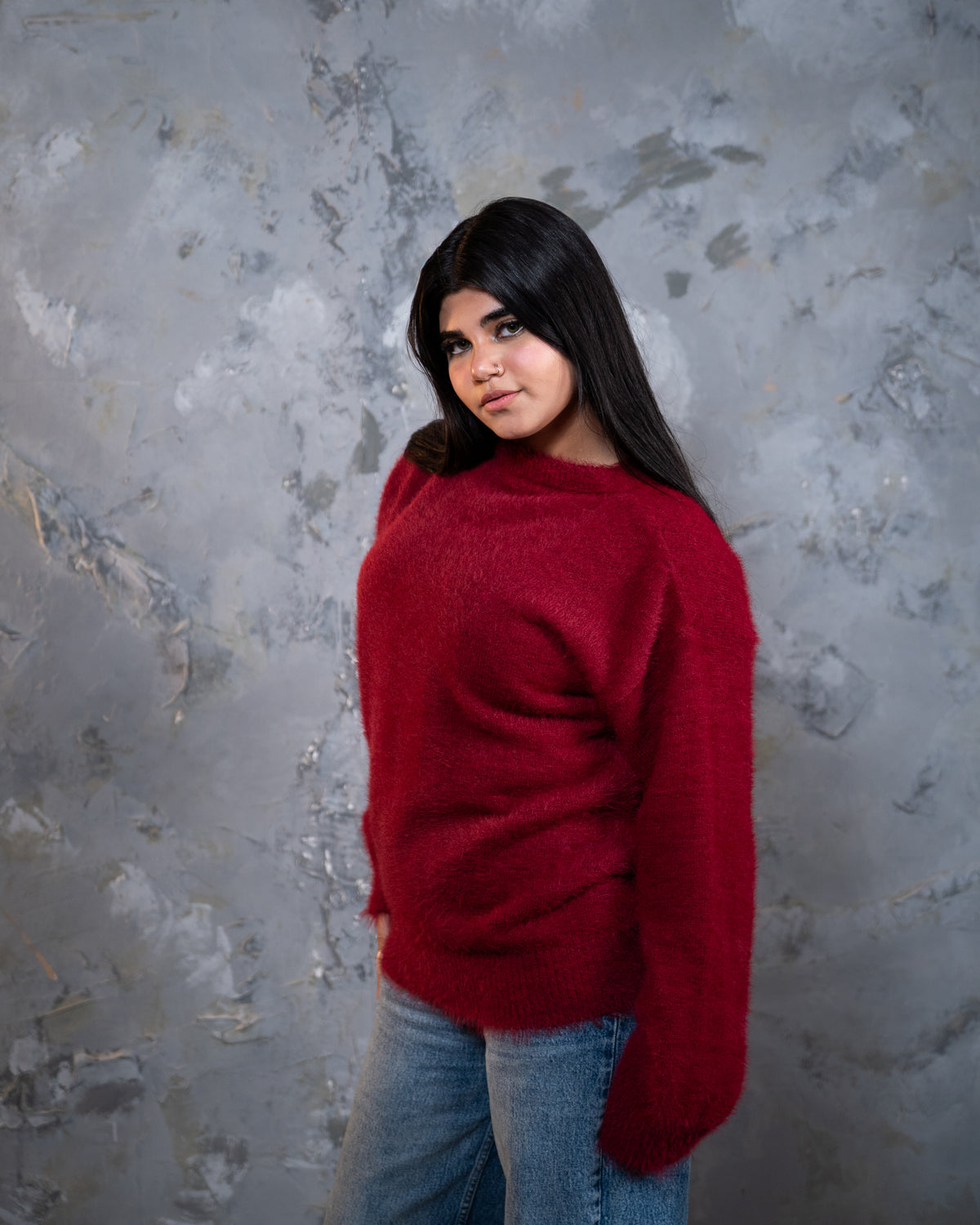 Polo mohair - BURGANDY