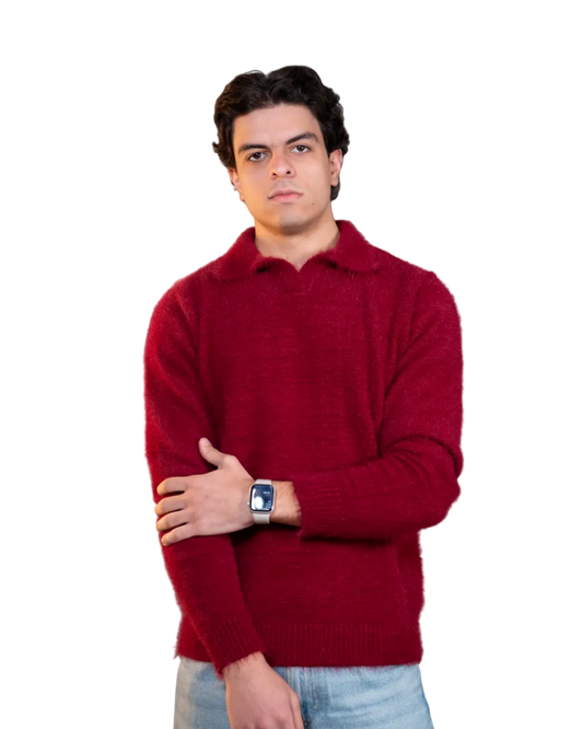 Polo mohair - BURGANDY
