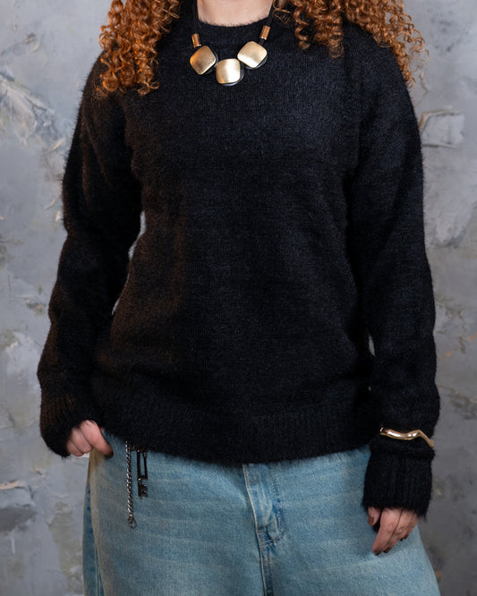 Round mohair - BLACK